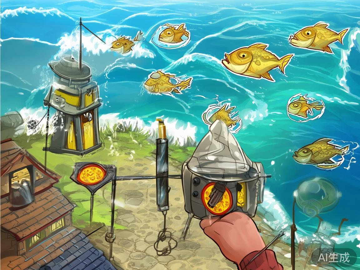 游戏中，炮台火力越高，捕获大型鱼的成功率越大。然而